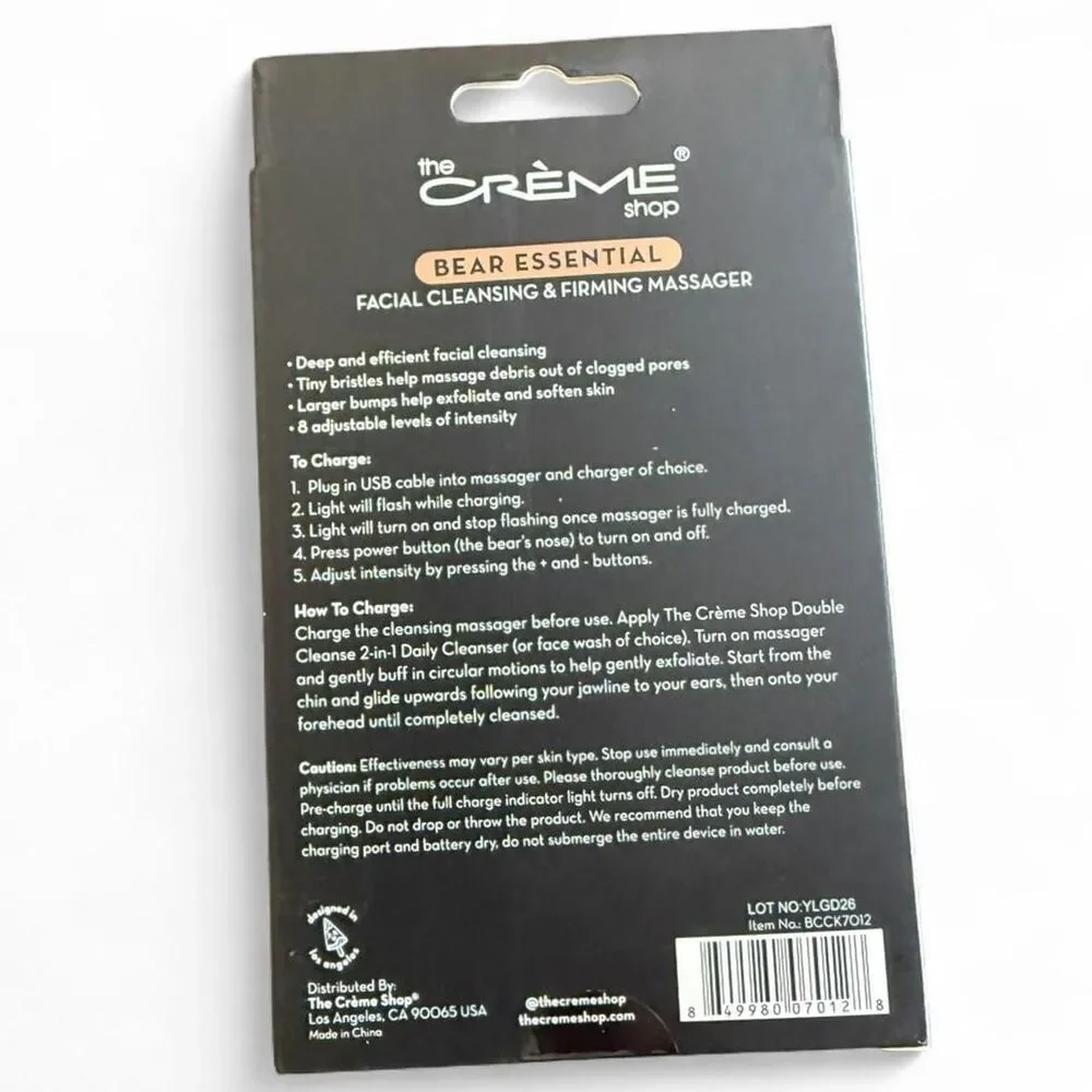 Creme Shop Bear Essential Facial Cleansing & Firming Massager